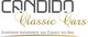 Logo mit Text "Candido Classic Cars - Exzellente Automobile von Classic bis Neu".