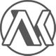 Logo mit stilisiertem "A" und "K" in einem Kreis.