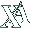 Stylized letters "X" and "A" overlapping in green outline.