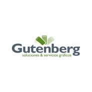 Logotipo de Gutenberg con texto: "soluciones & servicios gráficos" en fondo blanco.