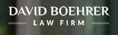 David Boehrer Law Firm logo with decorative lines.