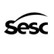 Logotipo do Sesc com letras pretas e uma curva estilizada sobre a palavra.