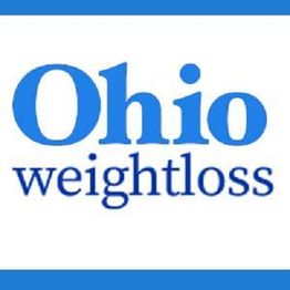Blue text saying "Ohio weightloss" on a white background with blue borders.