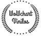 La imagen muestra las palabras "WoWchart Vinilos" rodeadas de ramas de laurel y estrellas.