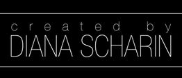 Schwarzer Hintergrund mit weißem Text: "created by DIANA SCHARIN".