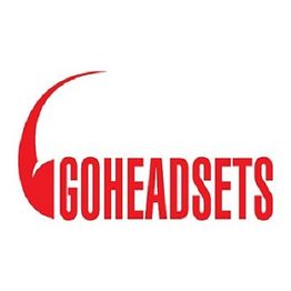 Red "Goheadsets" logo with a curved design element on the left.