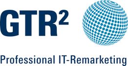 GTR² Logo mit blauem Globus und Schriftzug "Professional IT-Remarketing".
