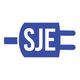 Blue plug-shaped logo with "SJE" written in white.