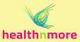 Colorful abstract logo above "health n more" on a yellow background.