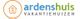 Logo van Ardenshuis Vakantiehuizen met een pictogram van een huis in een cirkel.