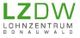 Logo mit grünen Buchstaben: LZDW, darunter steht "Lohnzentrum Donauwald" in grauer Schrift.
