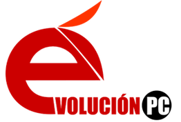 Logo abstracto rojo y negro con un círculo y las letras "PC" en blanco sobre fondo negro.