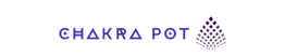 Logo with text "Chakra Pot" and a geometric, pyramid-like symbol on the right.