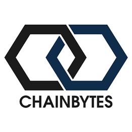 Linked hexagons form the ChainBytes logo above the text.