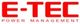 Logo mit rotem Text "E-TEC Power Management" auf weißem Hintergrund.