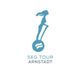 Logo der SEG Tour Arnstadt: Silhouette einer Person auf einem Segway in Blau.