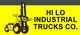 Logo of Hi Lo Industrial Trucks Co., featuring a forklift on a yellow background.