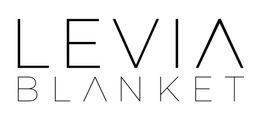 Schwarz-weißer Text mit der Aufschrift "Levia Blanket" in modernem, eleganten Schriftstil.