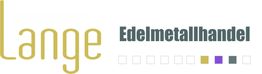 Logo mit Text "Lange Edelmetallhandel" und Reihe farbiger Quadrate darunter.