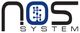 Logo mit Schriftzug "NOS SYSTEM", stilisiertes Symbol im O.