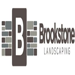 Logo of Brookstone Landscaping with a stylized 'B' and brick pattern design.