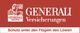 Logo der Generali Versicherungen mit rotem Löwen und Slogan: "Schutz unter den Flügeln des Löwen".