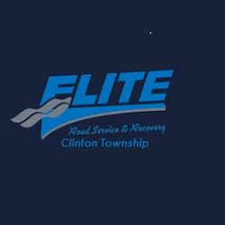 Logo of Elite Road Service & Recovery in Clinton Township, featuring a sleek blue design.