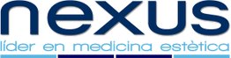 Texto: "Nexus, líder en medicina estética" en fondo blanco.
