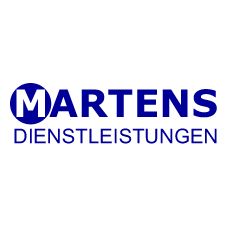 Logo von Martens Dienstleistungen in blauem Text auf weißem Hintergrund.