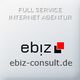 Logo der Full-Service Internetagentur ebiz mit Website-URL: ebiz-consult.de.