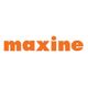 Orange "maxine" text on a white background.