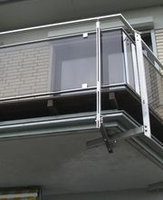 Edelstahlgeländer mit Glasfüllung