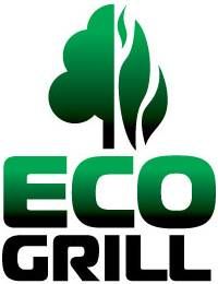 Logo mit Baum und Flamme, Text "ECO GRILL" in grüner Schrift.