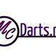 Logo van "MCDarts.nl" in paarse letters met een cirkel om "MC".