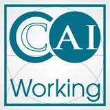 Logo con letras "CAI" en un círculo azul y "Working" debajo, en un marco cuadrado.