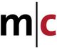 Logo mit den Buchstaben "m" in Schwarz, senkrechtem Strich und "c" in Rot.