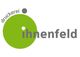 Logo mit grünem Kreis und Text: "druckerei ihnenfeld" in Grau.