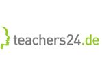 Logo von teachers24.de mit Kopfprofil und grauer Schrift.