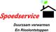 Logo met tekst: "Spoedservice, Duurzaam verwarmen en Rioolontstoppen" met groen blad en druppel.