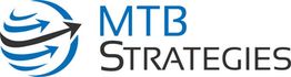 Logo of MTB Strategies with blue and black arrows creating a globe shape on the left.