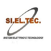 Logo SI.EL.TEC. con testo "Sistemi Elettrici e Tecnologici" su sfondo bianco.