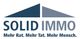 Logo mit zwei Dreiecken, Text: "SOLID IMMO. Mehr Rat. Mehr Tat. Mehr Mensch."