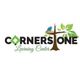 "Cornerstone Learning Center logo with a tree and bird integrated into the text."