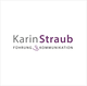 Karin Straub Logo mit lila und grauem Text: Führung & Kommunikation.