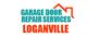 Logo: "Garage Door Repair Services Loganville" with a house roof icon.