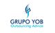 Logo del Grupo YOB con texto: "Outsourcing Advice" y diseño abstracto en azul.