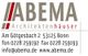 Visitenkarte von ABEMA Architektenhäuser, Bonn mit Kontaktinfos und Logo.