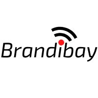 Logo "Brandibay" avec un point rouge et trois arcs noirs au-dessus du texte.