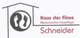 Logo: Haus der Füße, Medizinische Fußpflege Schneider, mit Fußabdruck-Icon.