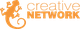 Orange Gecko-Logo mit dem Text "creative NETWORK" rechts daneben.